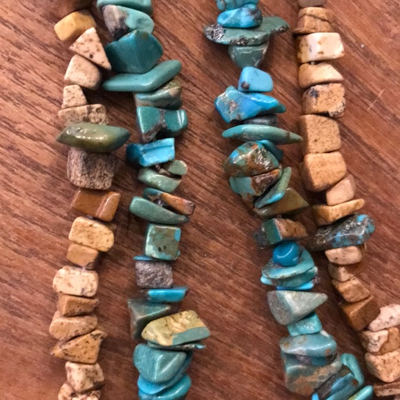 Turquoise color long necklace - Picture 2 of 6